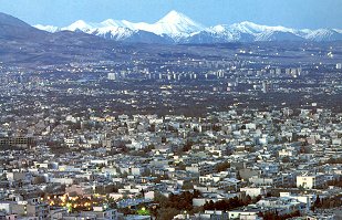 A view of Damavand from north of Tehran