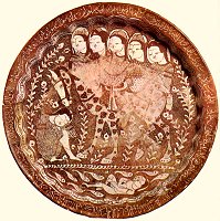 Moulded lustre plate made in 1210